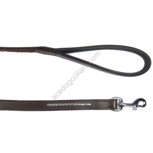 COMFY Leather Lead with a PADDED leather handle - length 110 cm (44")